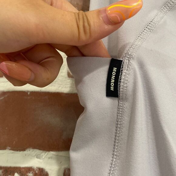 Monrow Light Blue Gray Full Length Movement High Rise Leggings Size Small Womens - Picture 8 of 8